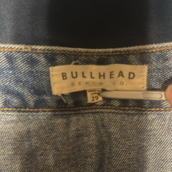 Bullhead Snap Front Denim Mini Skirt - Picture 3 of 6